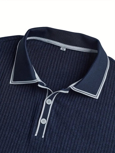 Śniegomir – Eleganckie polo z kontrastowym kołnierzykiem