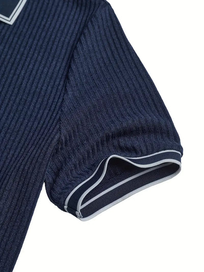 Śniegomir – Eleganckie polo z kontrastowym kołnierzykiem