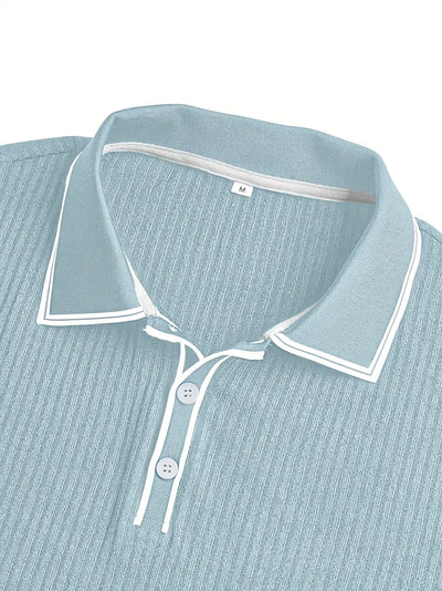 Śniegomir – Eleganckie polo z kontrastowym kołnierzykiem