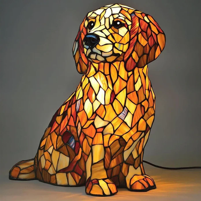 Kowalska™ – Duchowa Lampa z Motywem Golden Retrievera